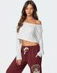 EDIKTED Cropped Off Shoulder Top image number 1