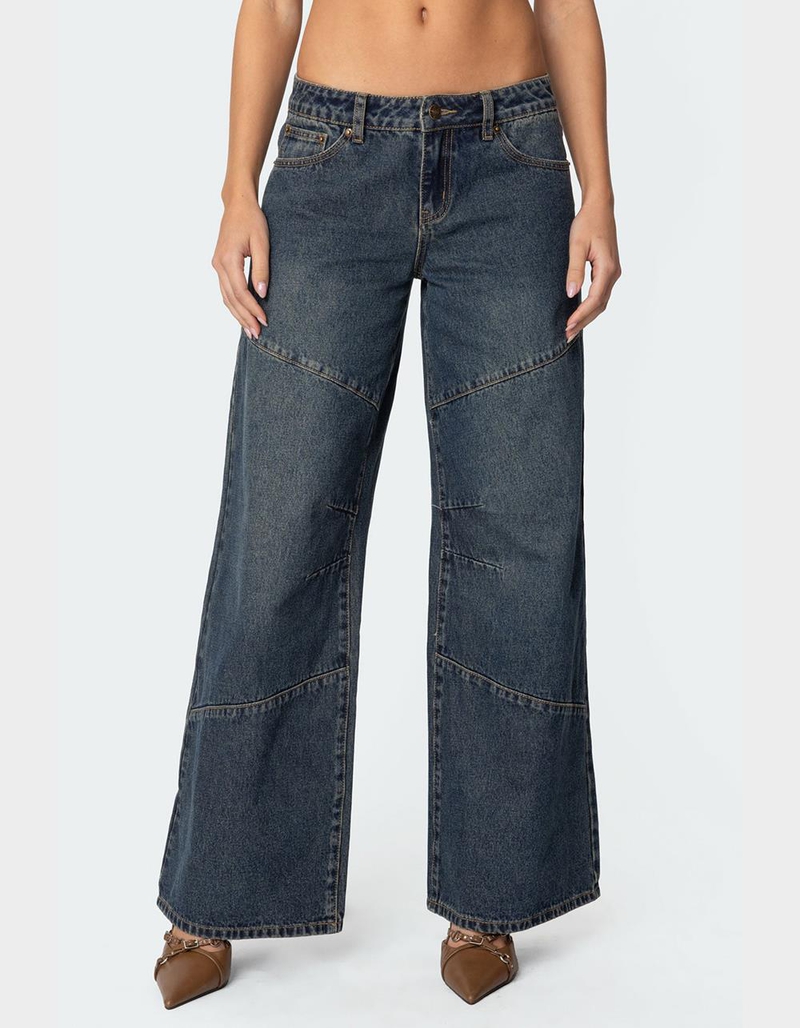 EDIKTED Laney Vintage Washed Low Rise Jeans image number 0