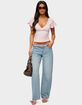 EDIKTED Yvetta Lacey Flutter Sleeve Top image number 5