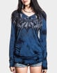 AFFLICTION Blade Killer Womens Long Sleeve Hooded Shirt image number 1