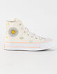 CONVERSE Chuck Taylor All Star Lift Platform Floral Embroidery Womens High Top Shoes image number 2