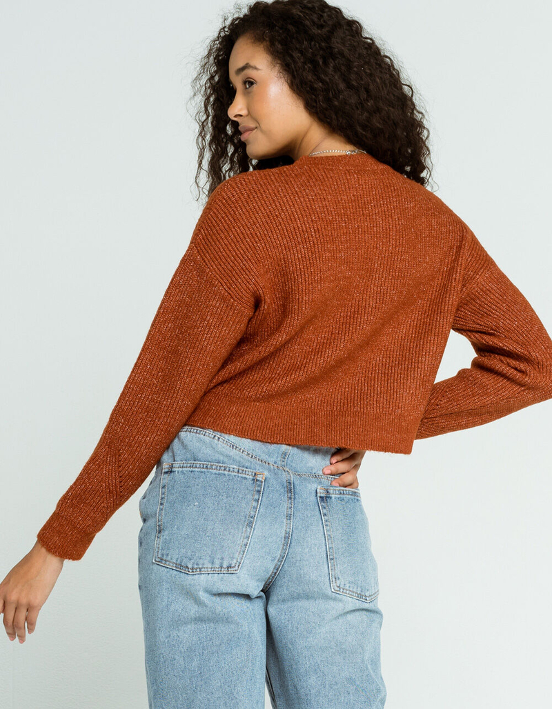 FULL TILT Transition Stitch Womens Rust Sweater image number 2