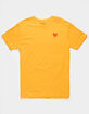 RIOT SOCIETY Broken Heart Mens Gold T-Shirt image number 1