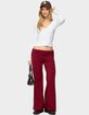 EDIKTED Petite Wide Leg Fold Over Pants image number 5
