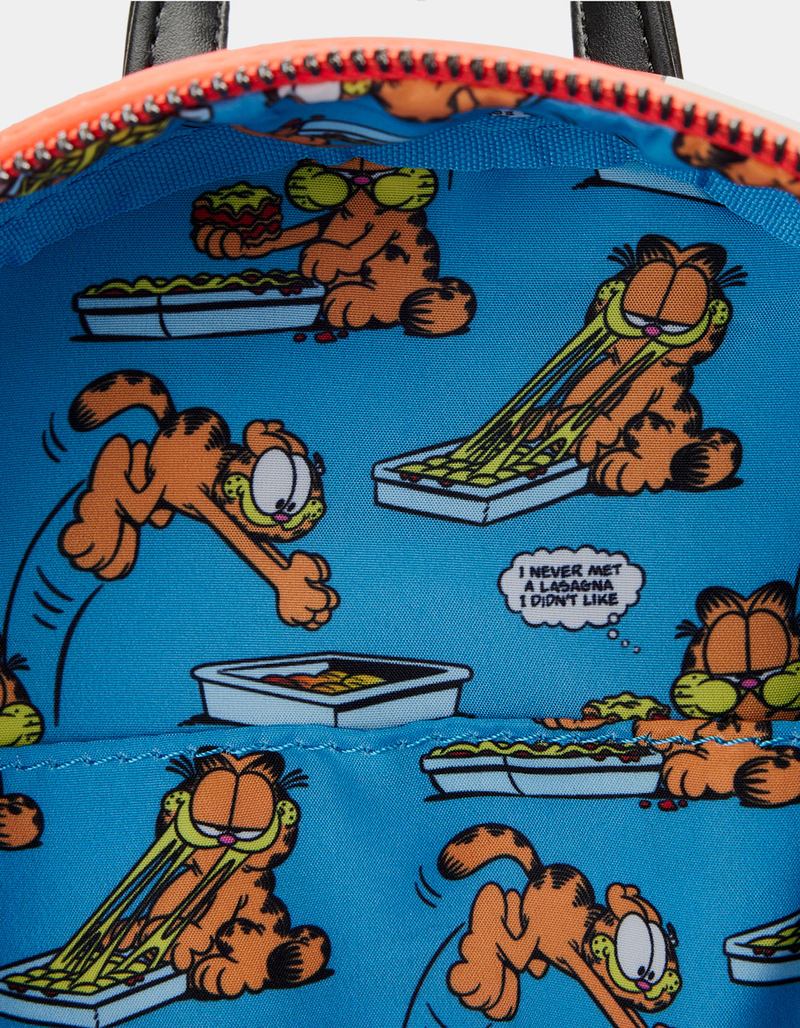 LOUNGEFLY x Nickelodeon Garfield Loves Lasagna Mini Backpack image number 4
