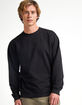 RSQ Mens Solid Crewneck Black Sweatshirt image number 5