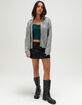RSQ Womens Cable Knit Zip-Up Sweater image number 6