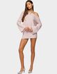 EDIKTED Off Shoulder Sequin Knit Mini Dress image number 1
