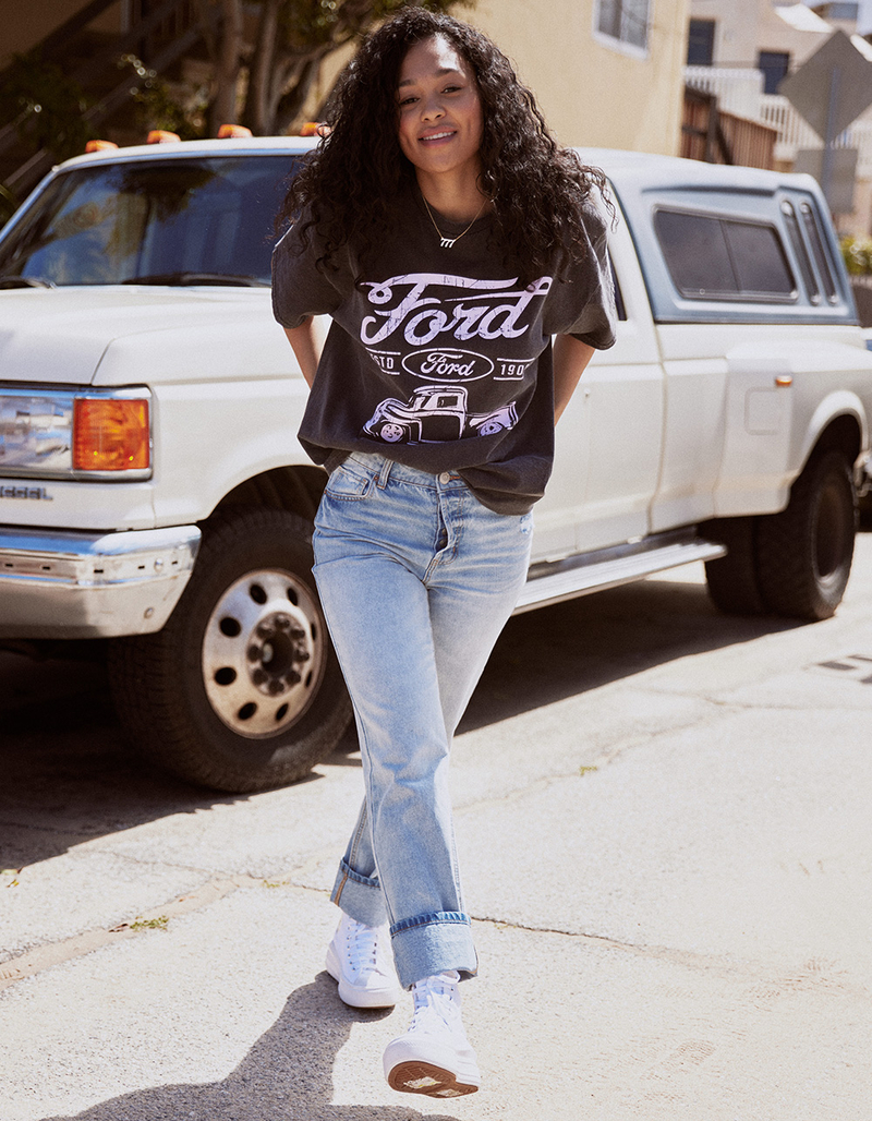 RSQ Womens High Rise Straight Leg Jeans image number 0