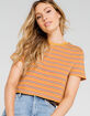 RSQ Stripe Womens Crop Tee image number 1