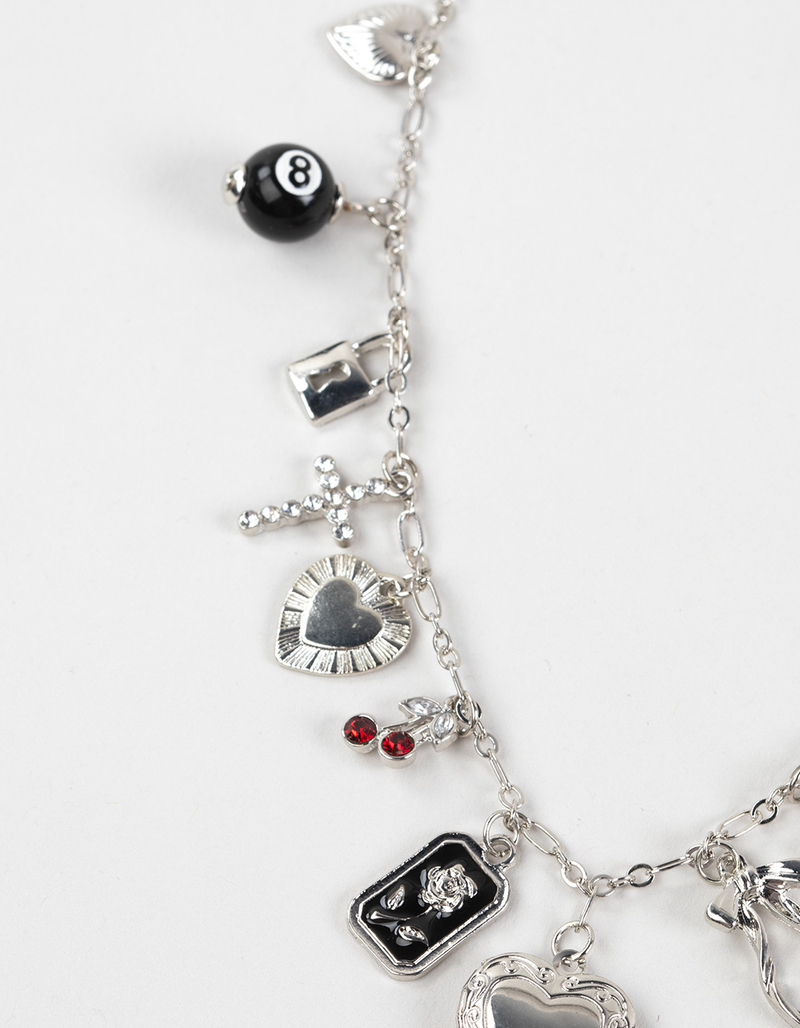 FULL TILT Dice/Heart/Cross Multi Charm Necklace image number 2