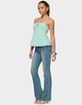 EDIKTED Sequin Chiffon Keyhole Halter Top image number 4