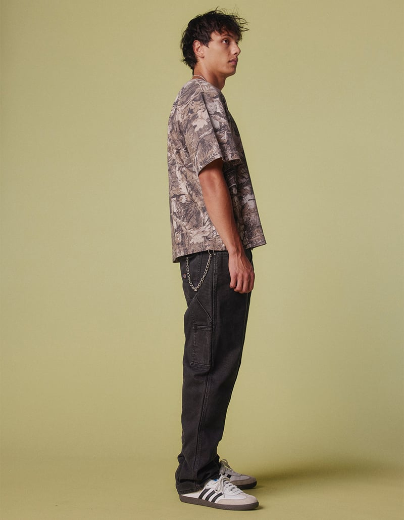 DICKIES Worn Mens Carpenter Duck Pants image number 4