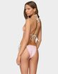 EDIKTED Azalea Crochet Triangle Bikini Top image number 3