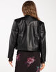 FULL TILT Faux Leather Womens Moto Jacket image number 4
