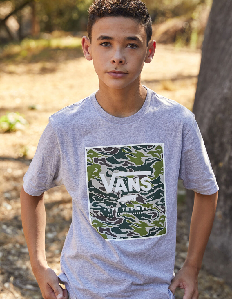 VANS Print Box Camo Boys T-Shirt image number 0