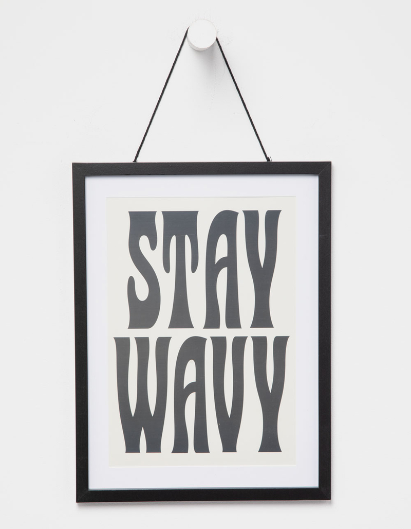 Stay Wavy Framed Print image number 0