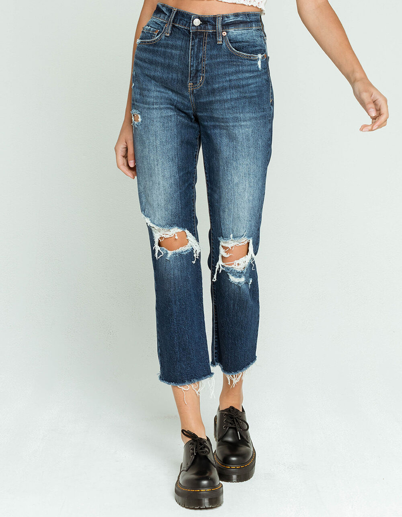 DAZE Womens High Rise Straight Jeans image number 1