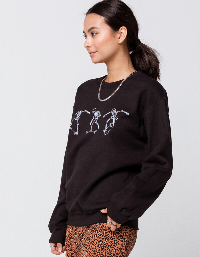 FULL TILT Skeleton Skateboard Womens Sweatshirt image number 1
