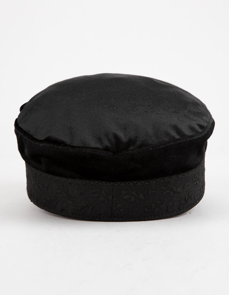 BRIXTON Albany Black & Silver Womens Fiddler Cap image number 1