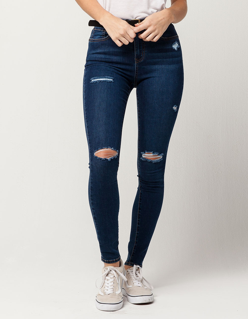 RSQ Manhattan High Rise Womens Ripped Skinny Jeans image number 0