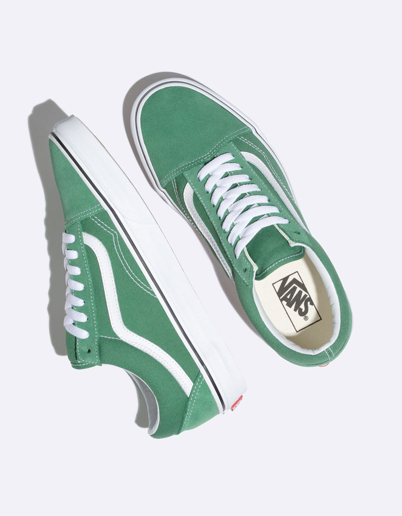 VANS Old Skool Deep Grass Green & True White Shoes image number 2
