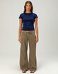 BOZZOLO Womens Rib Long Baby Tee image number 2