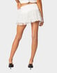 EDIKTED Lex Satin And Lace Ruffle Womens Mini Skirt image number 5