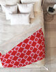 DENY DESIGNS The Space House Strawberry Checkered Fleece Throw Blanket image number 1