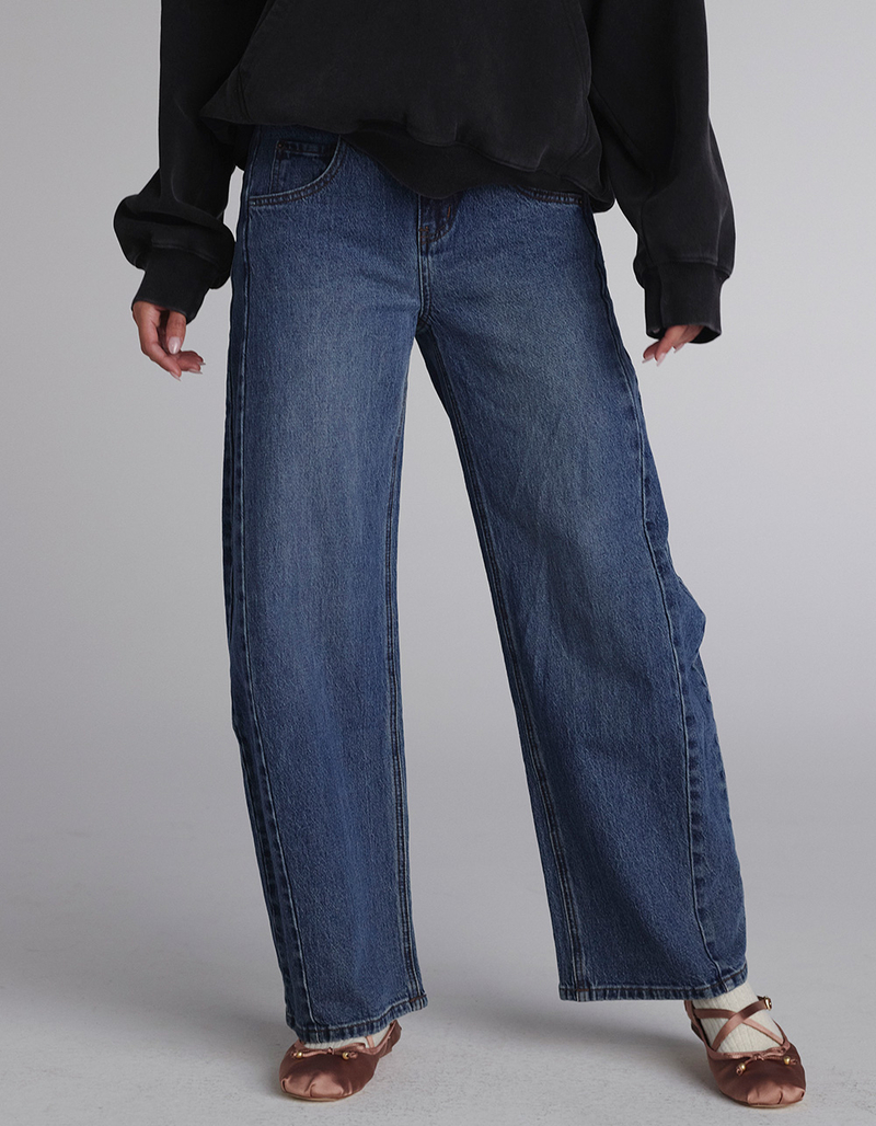 RSQ Womens Low Rise Barrel Jeans image number 4