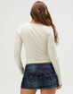 VON DUTCH Womens Long Sleeve Baby Tee image number 4