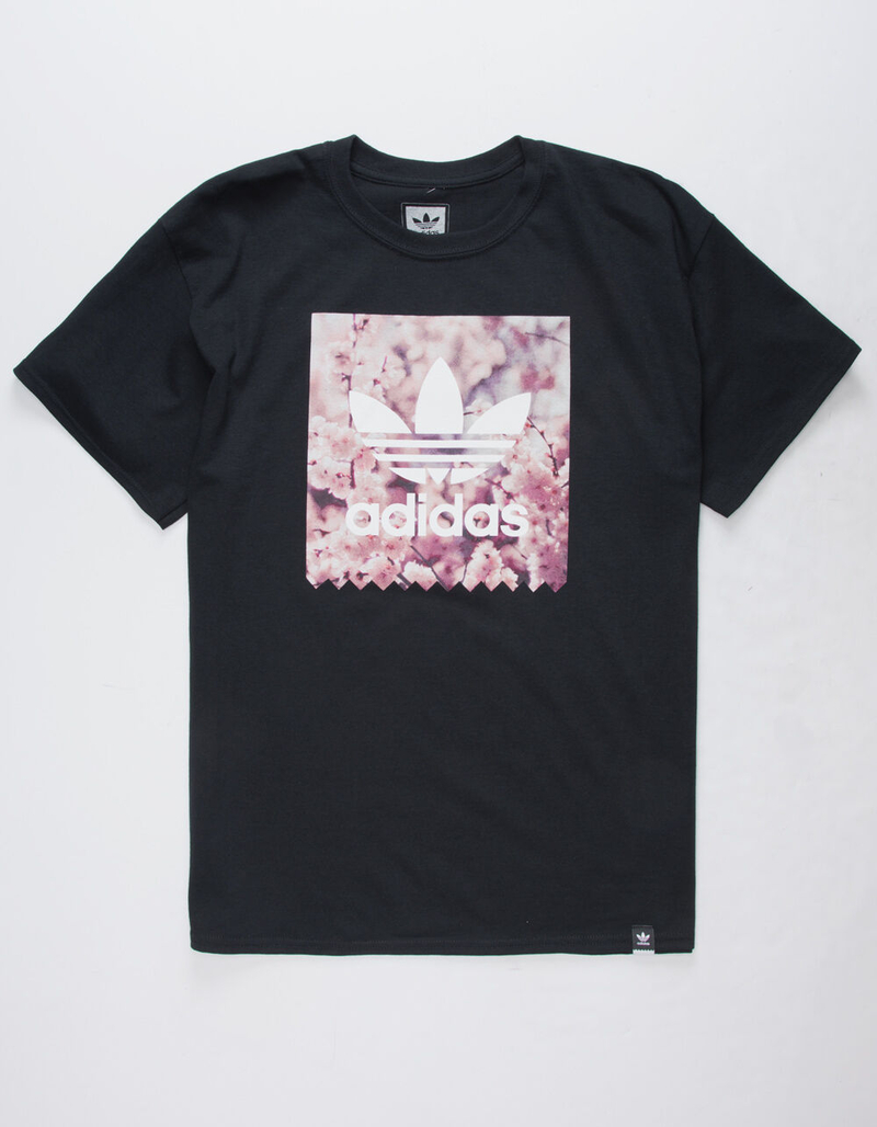 ADIDAS Blackbird Cherry Blossom Black Mens T-Shirt image number 0