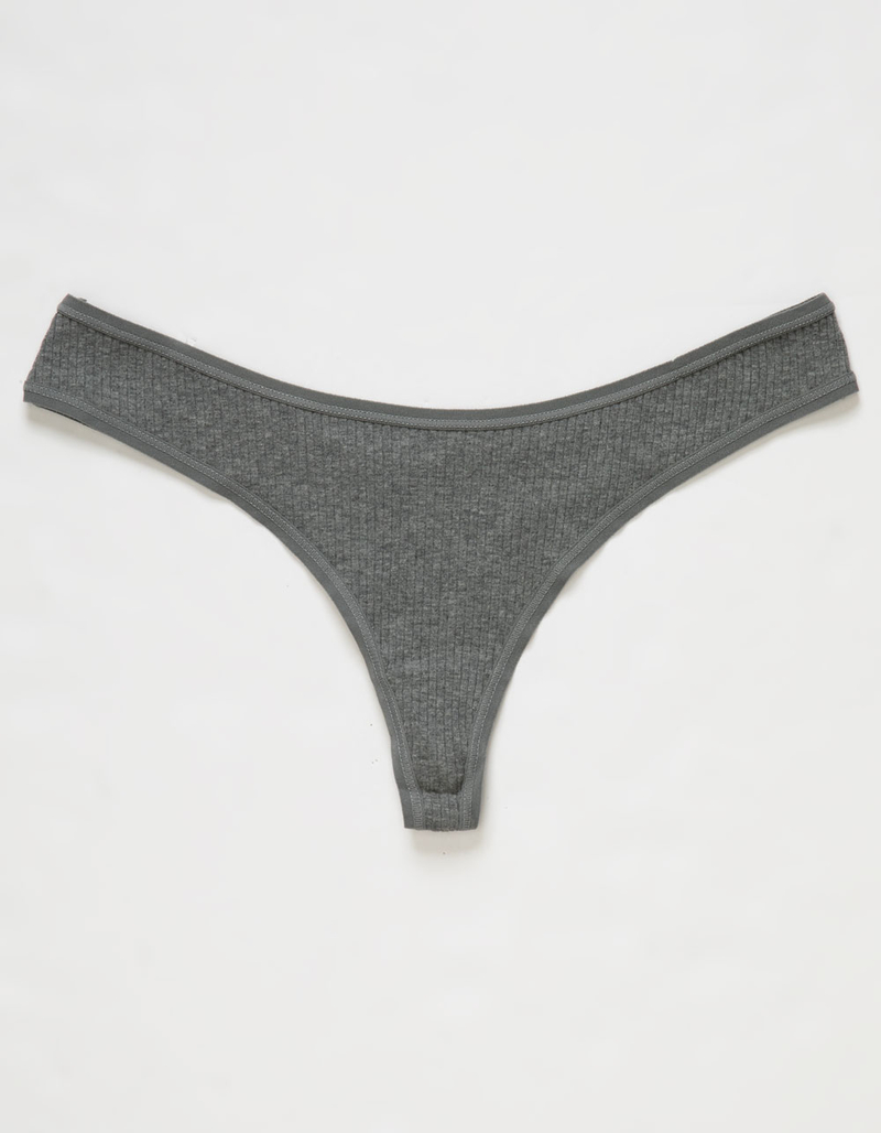 LOVE LIBBY Cotton Rib High-Leg Thong image number 0