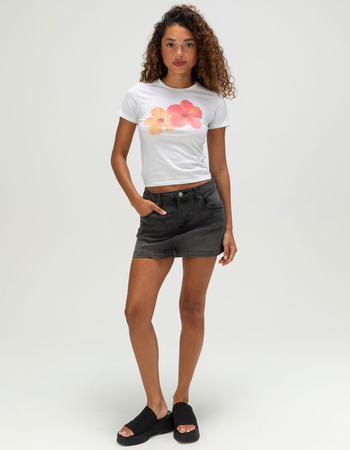 RIOT SOCIETY Hibiscus Womens Baby Tee Alternative Image