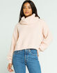 SKY AND SPARROW Chenille Cowl Neck Womens Light Pink Sweater image number 1
