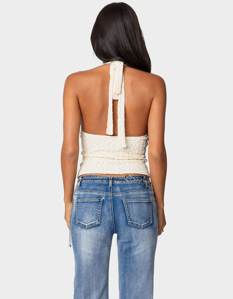 EDIKTED Willow Textured Halter Top image number 4