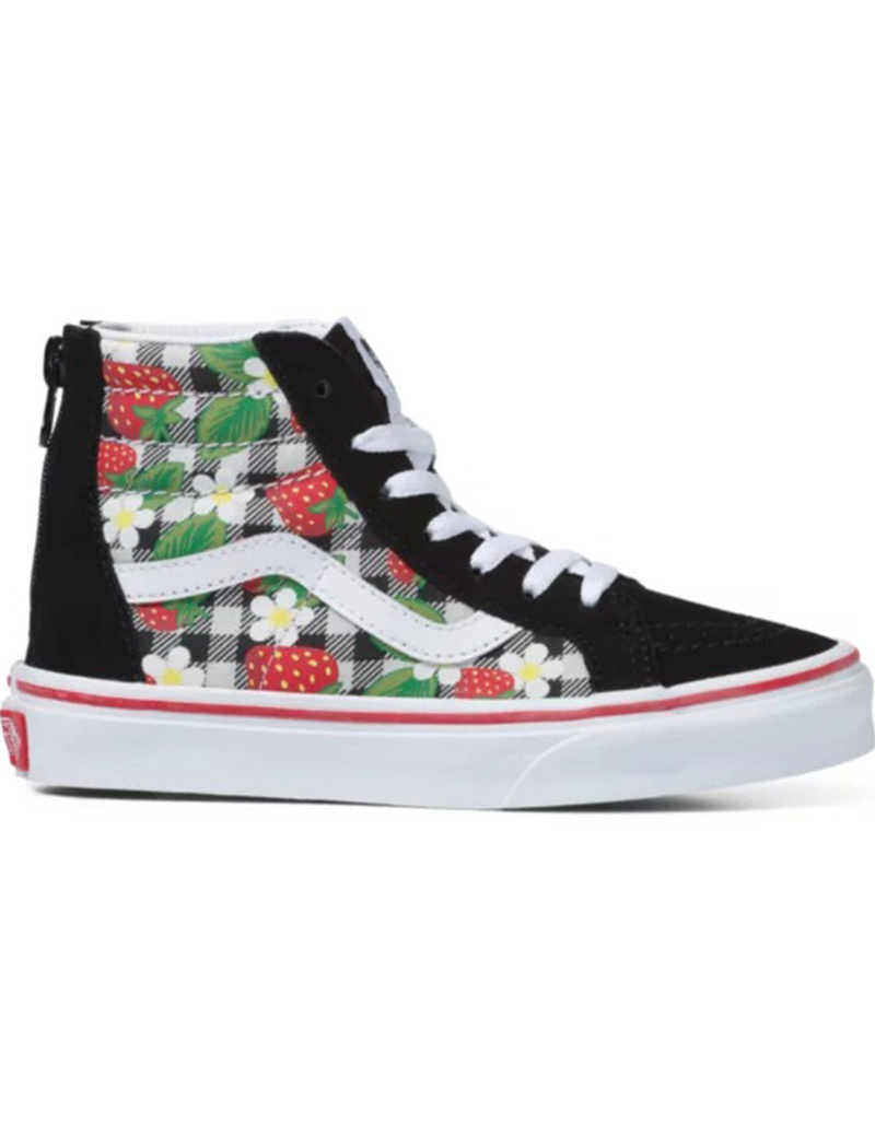VANS Strawberry Gingham SK8-Hi Zip Girls Shoes image number 1