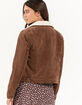 ASHLEY Womens Sherpa Lined Corduroy Trucker Jacket image number 3