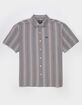 BRIXTON Cru Stripe Mens Button Up Shirt image number 1
