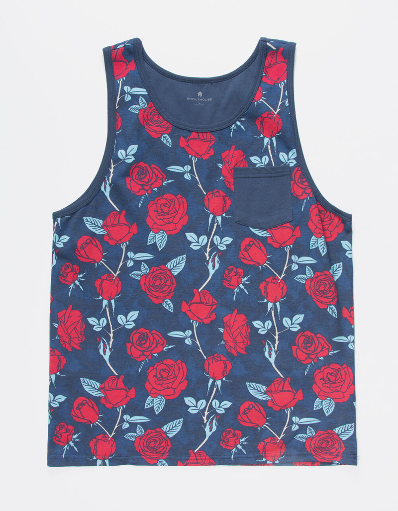 SHOUTHOUSE Rose Mens Tank Top image number 0