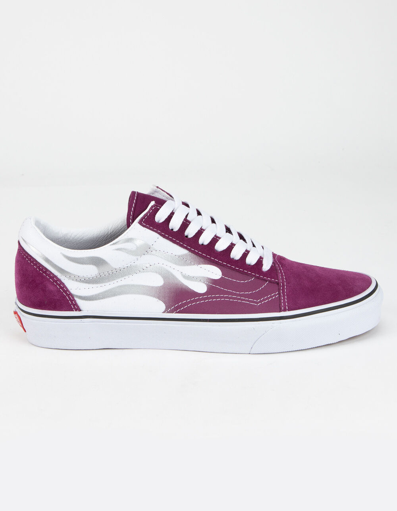 VANS Flame Old Skool Mens Dark Purple Shoes image number 0