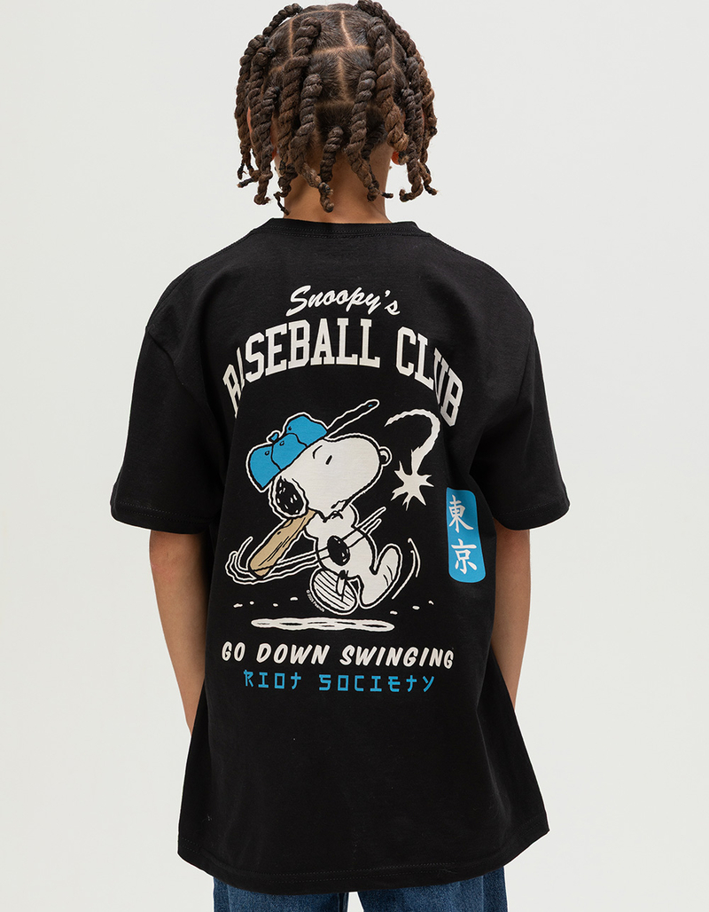 RIOT SOCIETY x Peanuts Snoopy's Baseball Club Boys Tee image number 0