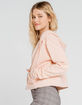 FULL TILT Essentials Womens Pink Crop Hoodie image number 2