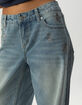 RSQ Womens Low Rise Star Rhinestone Baggy Jeans image number 2