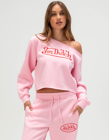 VON DUTCH Off The Shoulder Womens Sweatshirt Primary Image
