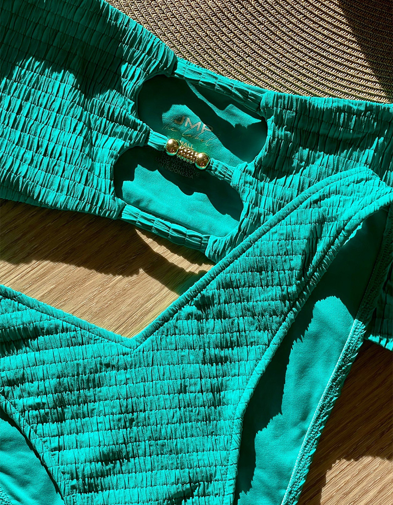 JMP THE LABEL Vegas Bandeau Bikini Top TEAL GREEN Tillys