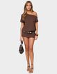 EDIKTED Dorie Off Shoulder Cut Out Mini Dress image number 5