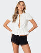 EDIKTED Puffed Sleeve Tie Front Top image number 1