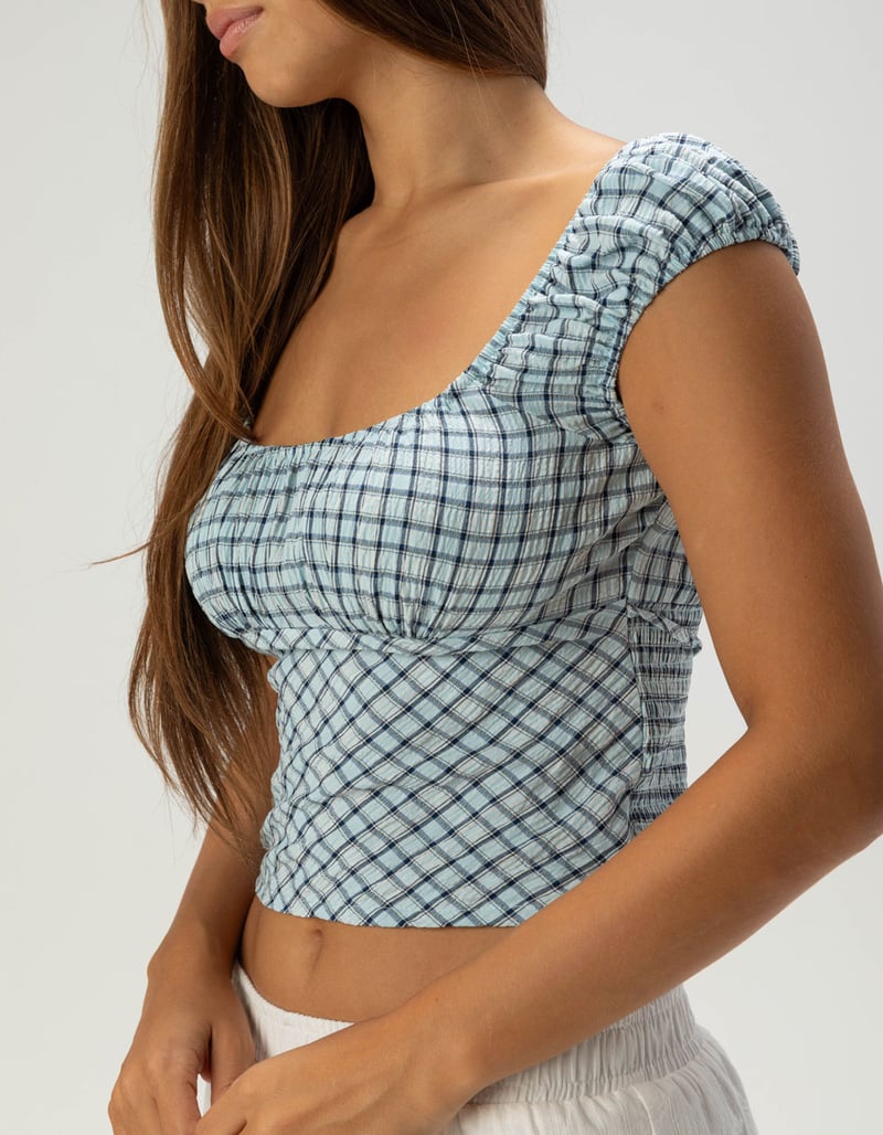 RSQ Emma Womens Plaid Top image number 4