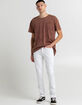 RSQ Mens Slim Taper White Denim Jeans image number 6